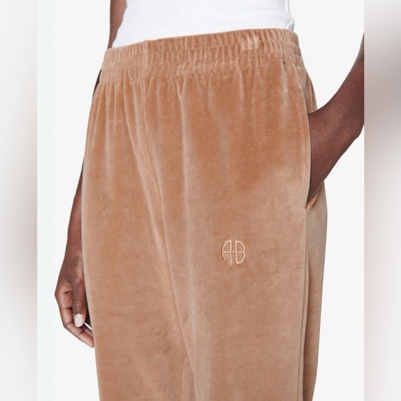 Anine Bing Sport Women’s Evan Velour Jogger Pants L NWT $149 - Picture 2 of 3